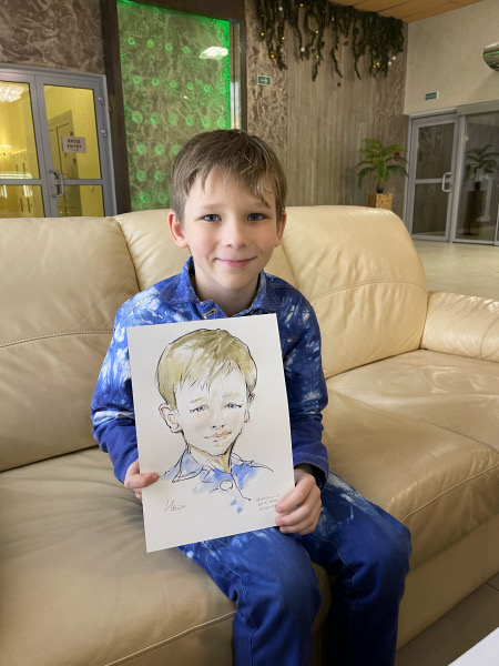 шаржист на свадьбу Минск шарж по фото мальчика из 